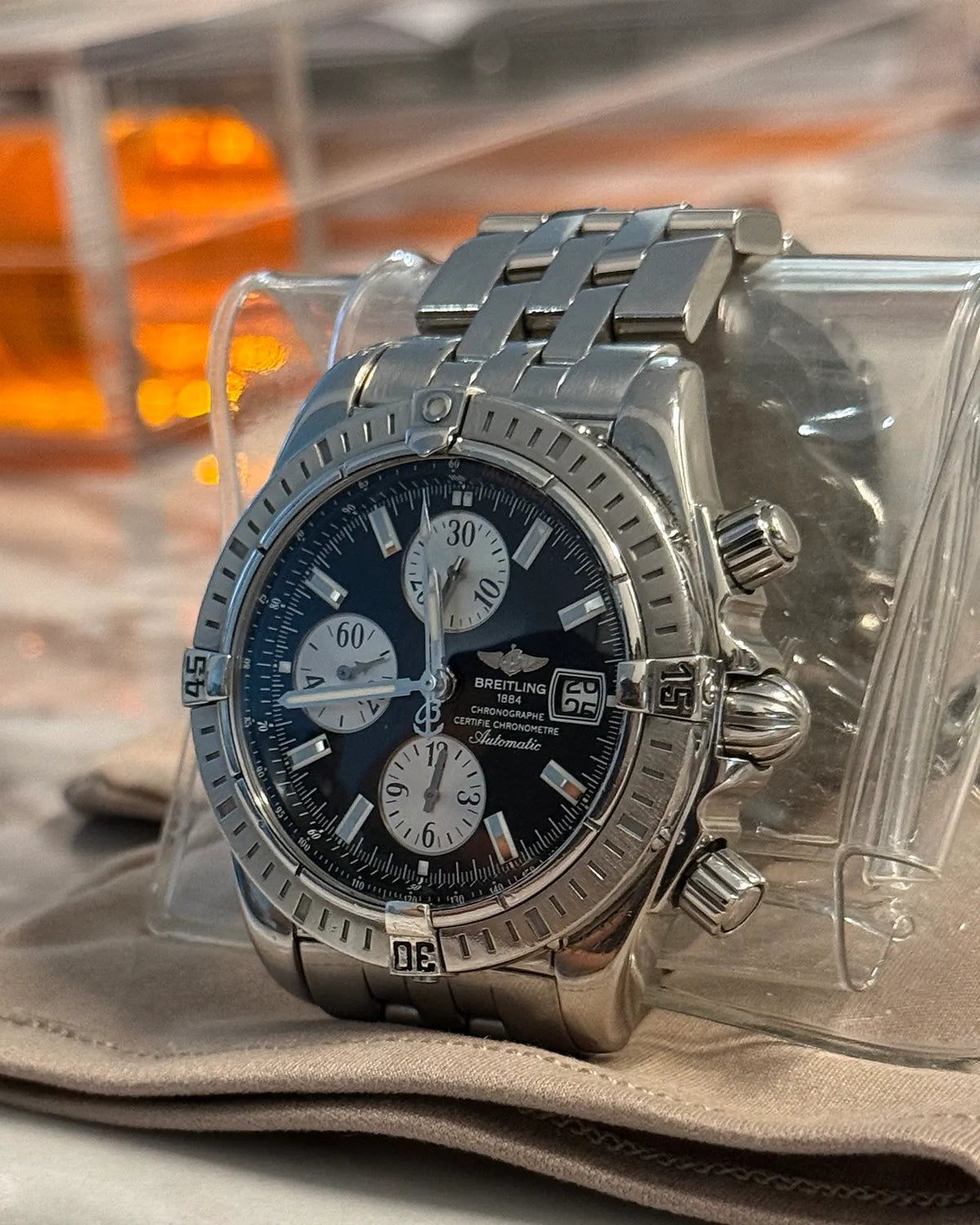 Breitling Crosswind 43MM Black Dial Steel Bracelet (A13355)